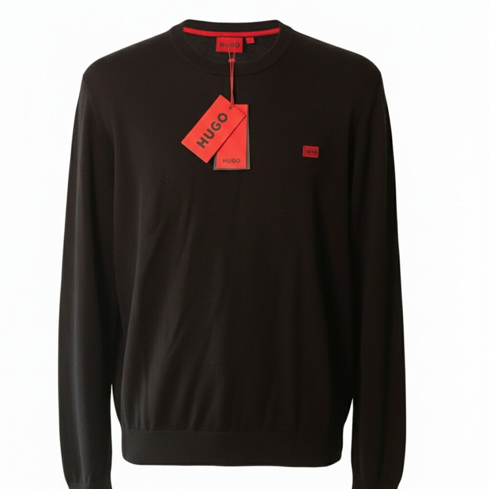 HUGO Hugo Boss Men's Black Crewneck Knit Sweater NWT